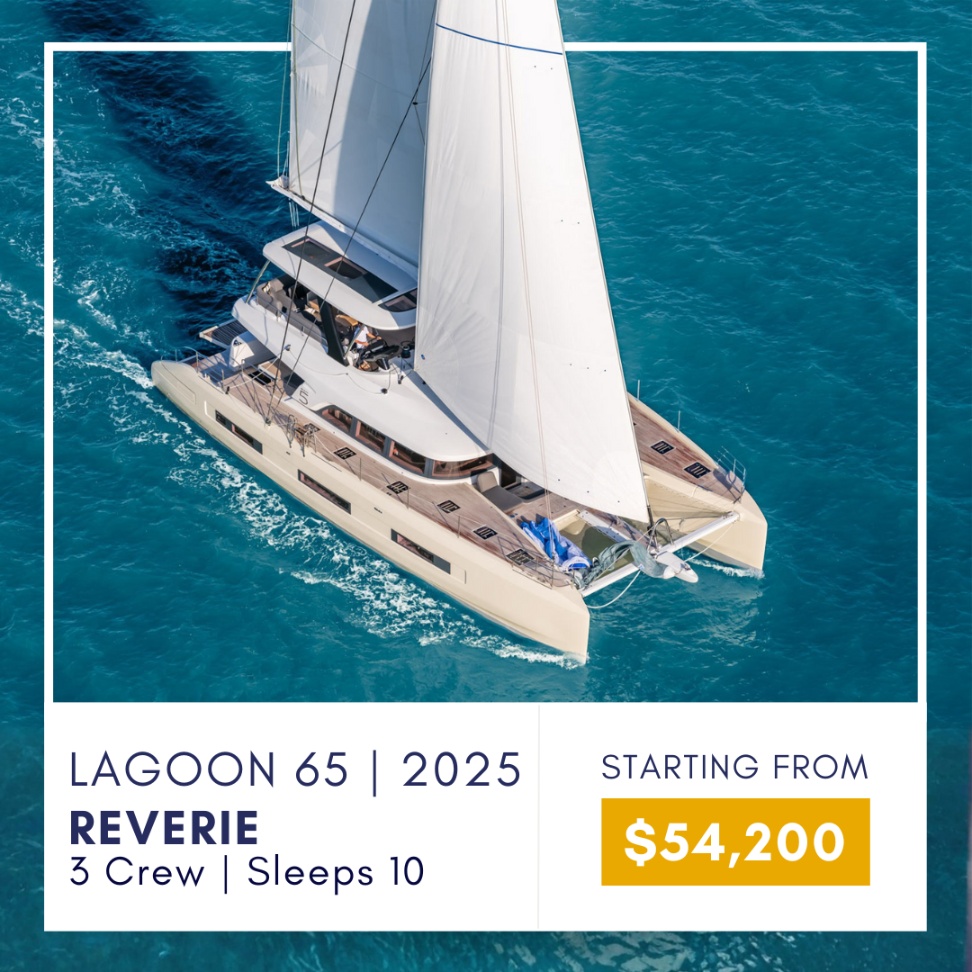 the Lagoon 65 yacht with Horizon Luxury Crewed